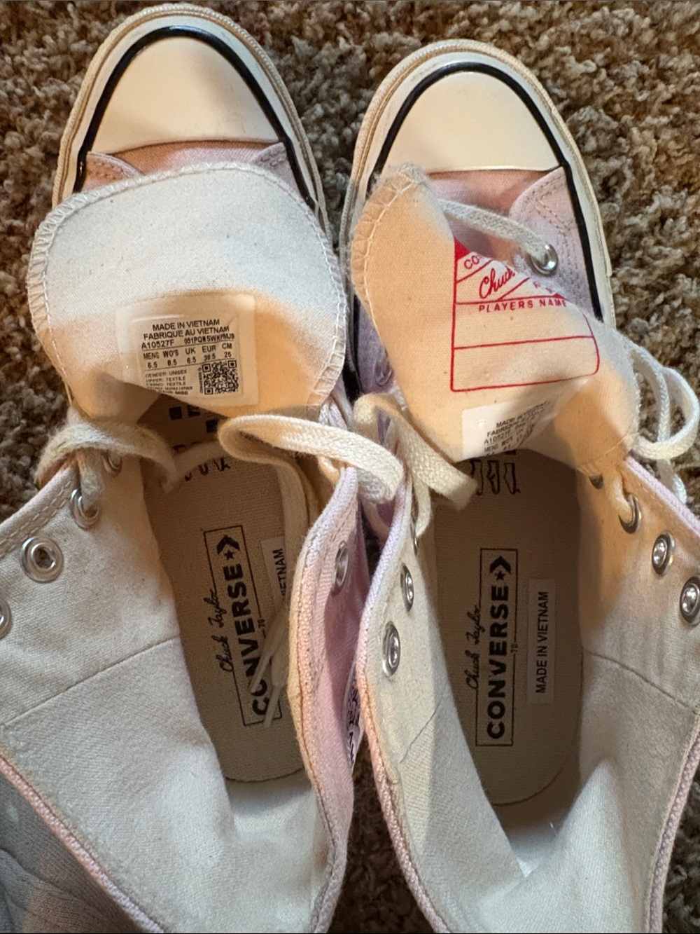 Converse High Top Sneakers - Light Pink Canvas - Picture 2 of 6
